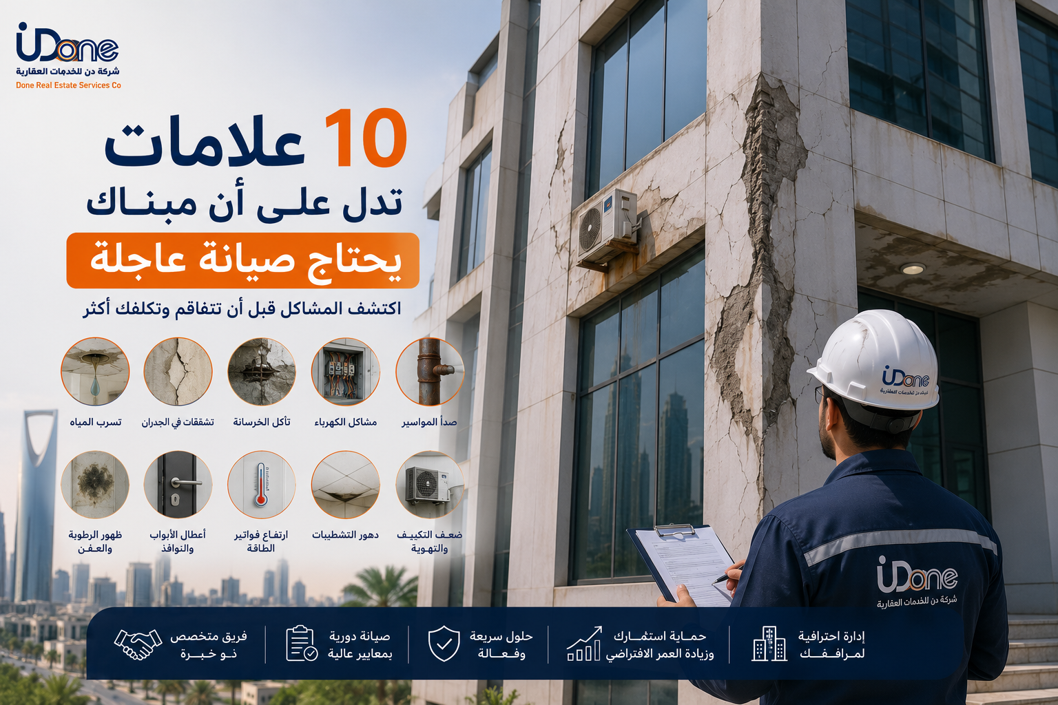  10 علامات تدل على أن مبناك يحتاج صيانة عاجلة