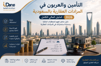 التأمين والعربون في المزادات العقارية بالسعودية 2026: الدليل المالي الكامل